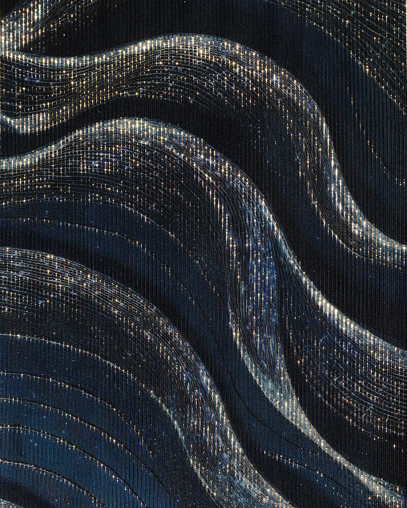 Digital Pattern Waves Led Champagne