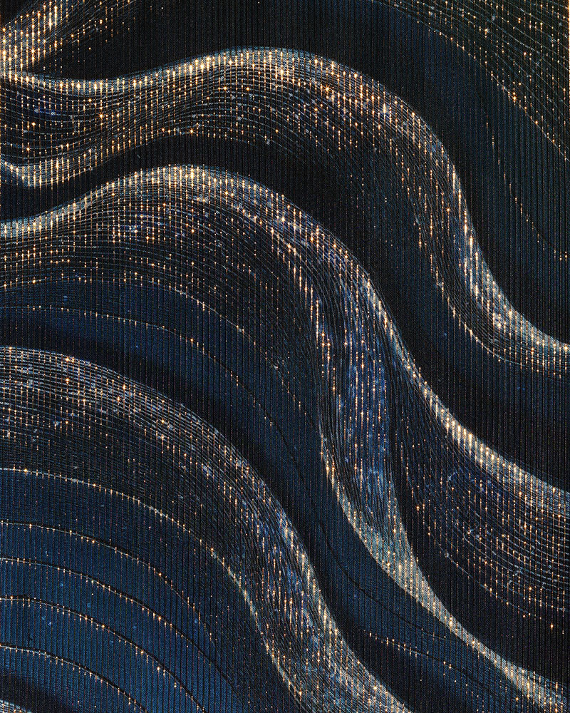 Digital Pattern Waves Led Gold