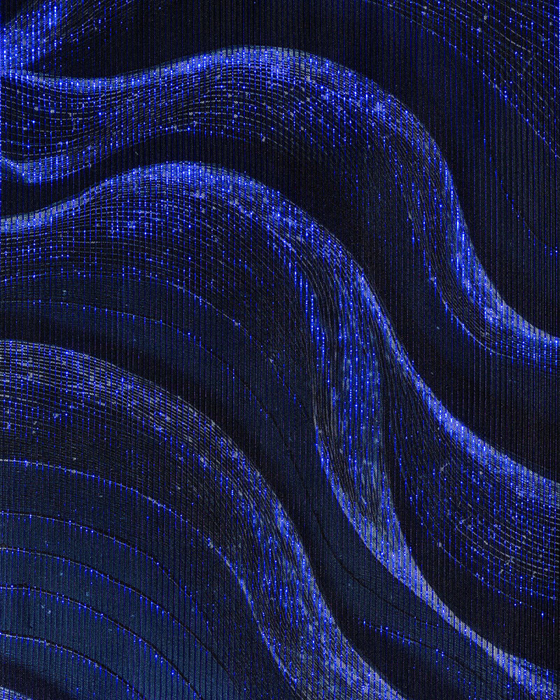 Digital Pattern Waves Led Royal Blue