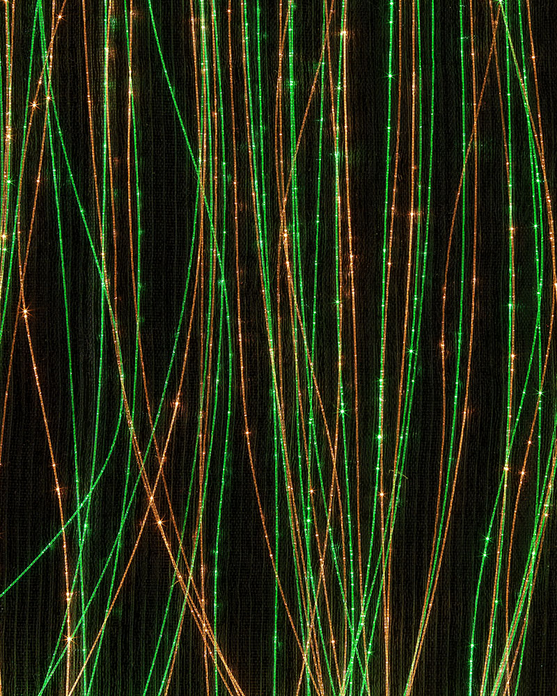 Organza Black Light Fusion - Gold+Lime