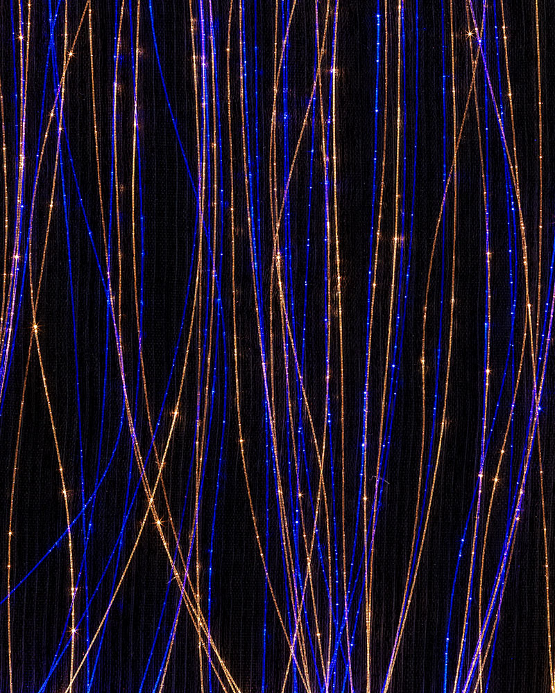 Organza Black Light Fusion - Gold+Royal Blue