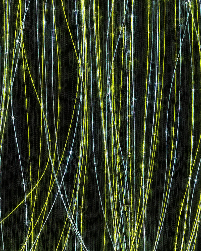 Organza Black Light Fusion - Ice+Lime