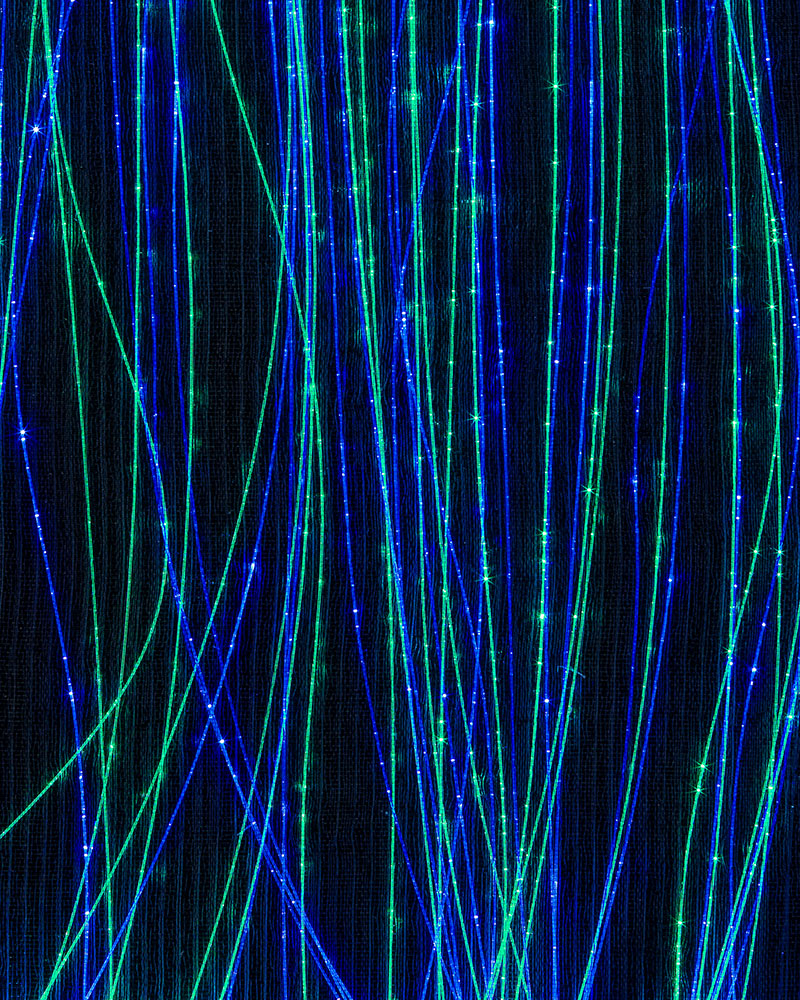 Organza Black Light Fusion - Royal Blue+Capri