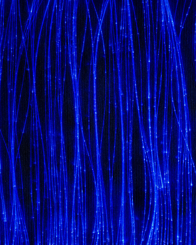 Organza White Led Royal Blue